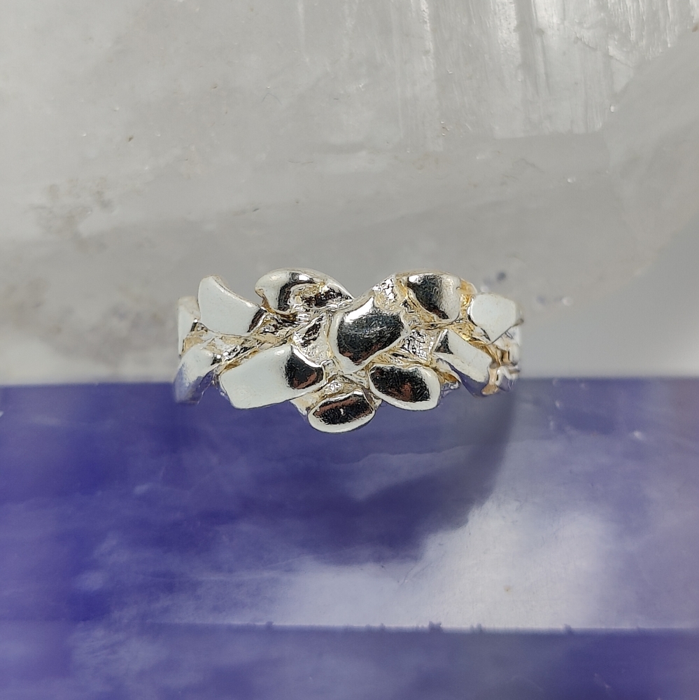 4 Band Nugget puzzle ring - .925 Silver Men or Women